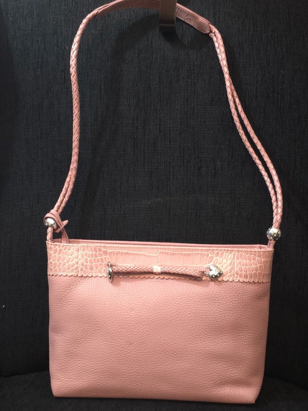 Brighton Soft Pink Pebbled Leather Shoulder Bag